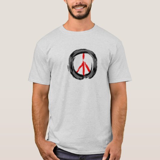 T-shirt Tee - shirt de paix de symbole d'Enso de zen (Devant)