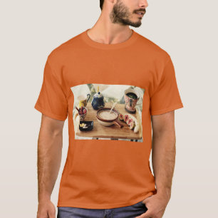 T-shirt Tee-shirt de petit-déjeuner aux raisins et bananes