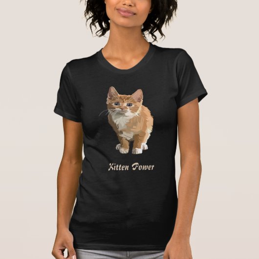 T-shirt tee - shirt de puissance kitten (Devant)