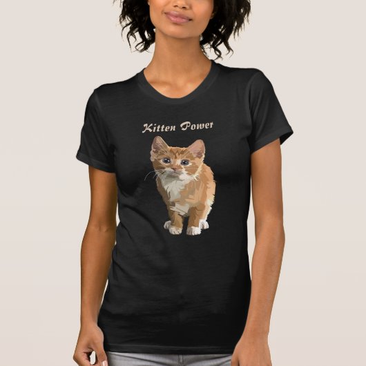 T-shirt tee - shirt de puissance kitten (Devant)