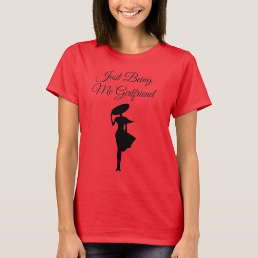 T-shirt Tee - shirt de rouge de femmes (Devant)