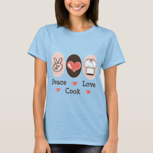 T-shirt Tee - shirt de sonnerie de cuisinier d'amour de