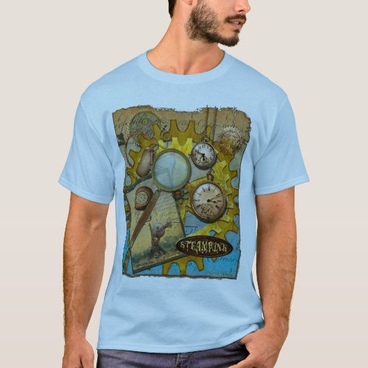 T-shirt Tee - shirt de Steampunk Clocks Mens (Devant)