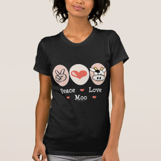 T-shirt Tee - shirt de vache à MOO d'amour de paix