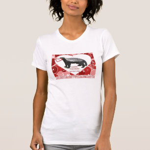 T-shirt Tee - shirt de Valentine de blaireau de miel