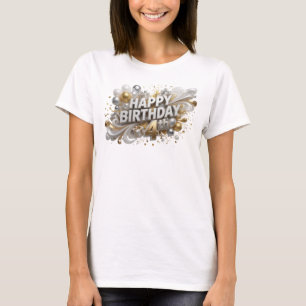 T-shirt Tee-shirt déclaration 4ème anniversaire orange enj
