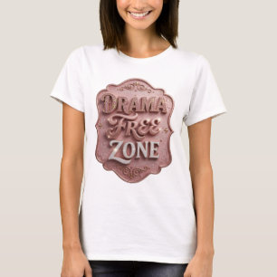 T-shirt Tee-shirt déclaration ZONE SANS DRAME Or Élégant