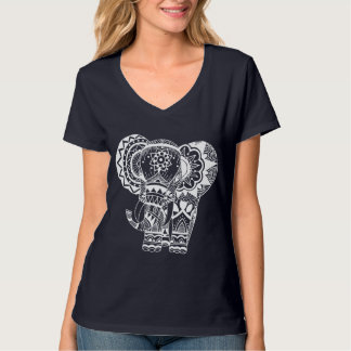 T-shirt Tee - shirt d'éléphant blanc de Bohême