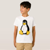 T-shirt Tee - shirt d'enfants de Linux Tux (Devant entier)