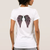 T-shirt Tee - shirt des ailes Angel rose (Dos)