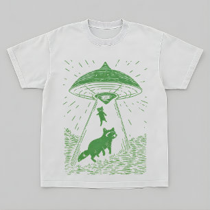 T-shirt Tee-shirt design de raton laveur de forêt cosmique