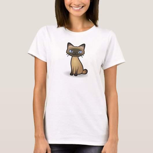 T-shirt Tee - shirt d'illustration de chat (Devant)