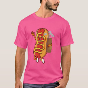 T-shirt Tee-shirt drôle de hot dog de golf avec une phrase