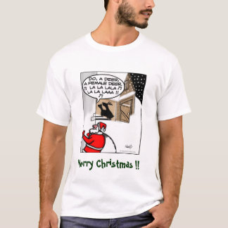 T-shirt Tee - shirt drôle de Noël - faites un cerf commun