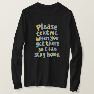 T-shirt Tee-shirt drôle pour introverti avec texte "Envoie
