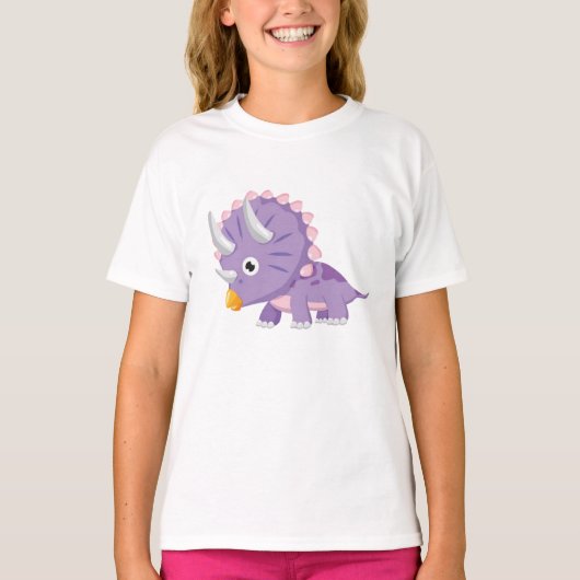 T-shirt Tee Shirt Ébouriffer Fille Dinosaure (Devant)