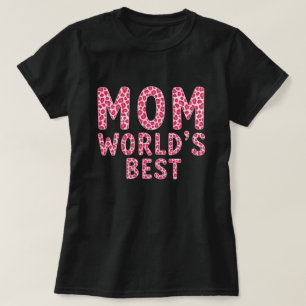T-shirt Tee-shirt femme Rose Rétro Léopard ‘Meilleure Mama