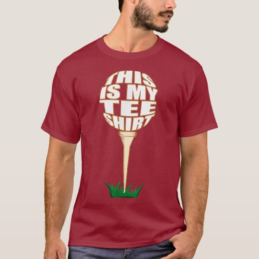 T-shirt Tee - shirt Funny Golf C'Est Mon Tee Golfer (Devant)