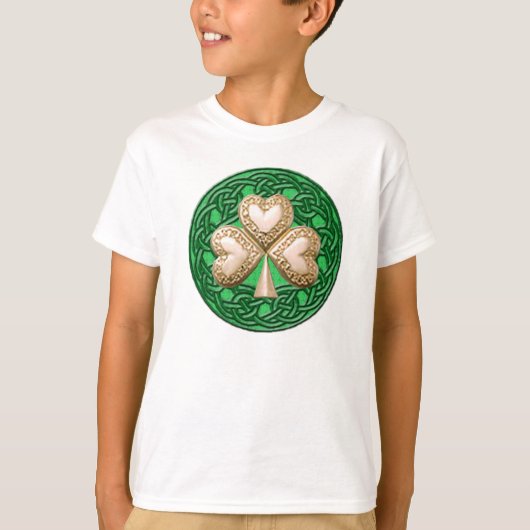 T-shirt Tee-shirt Gold Shamrock (Devant)