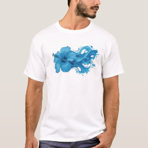 T-shirt Tee-shirt graphique à motif de FLEUR ABSTRAITE UNI