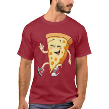 tee-shirt graphique amusant en tranche de pizza po