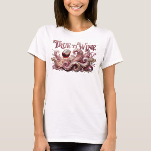T-shirt Tee-shirt graphique Cool Pink TRUE TO WINE