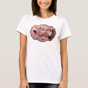 T-shirt Tee-shirt graphique Crisp Gold WINE AND DINE