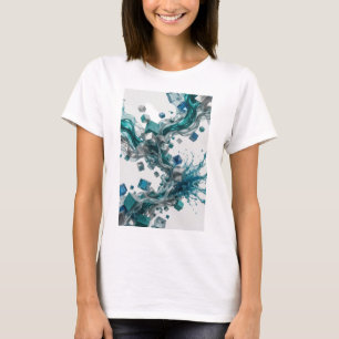 T-shirt Tee-shirt graphique en argent ART ABSTRAIT artisti