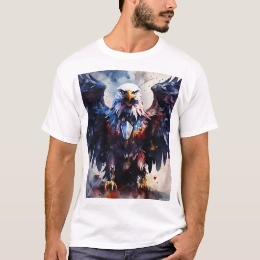 T-shirt Tee-shirt graphique Majestic Eagle Libérez votre e (Devant)