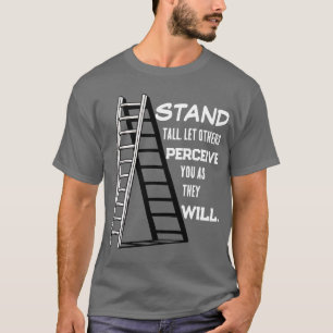 T-shirt Tee-shirt graphique sombre avec citation stoïque "
