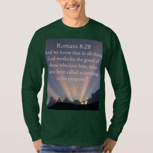 T-shirt Tee-shirt homme avec verset biblique Romains 8:28