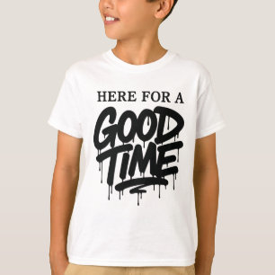 T-shirt Tee-shirt « Ici pour s'amuser » pour enfants