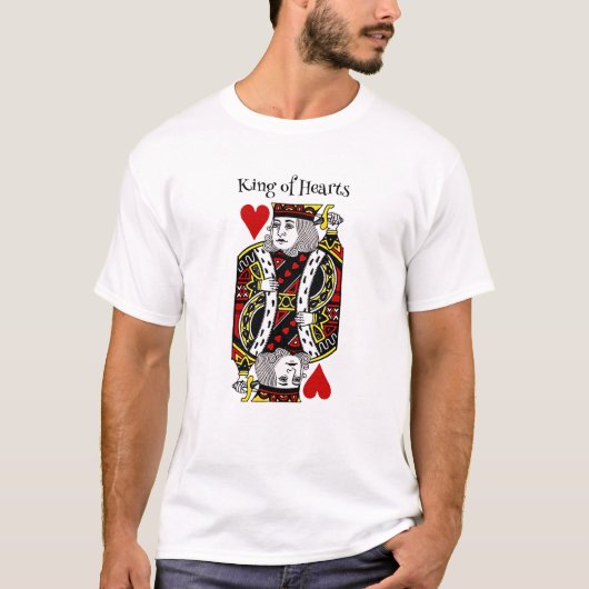 T-shirt Tee - shirt King of Hearts Design (Devant)