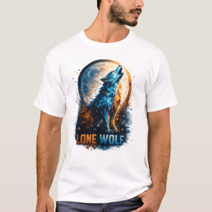 T-shirt Tee-shirt Loup Solitaire