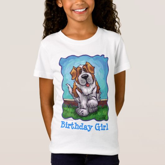 T-Shirt Tee - shirt mignon de fille d'anniversaire de St (Devant)