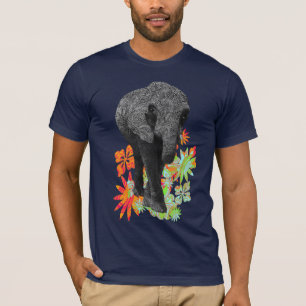 T-shirt Tee - shirt mignon d'éléphant de hippie
