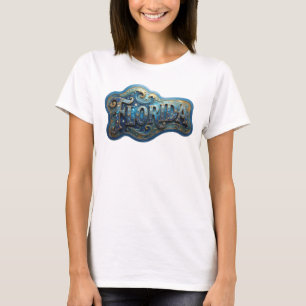 T-shirt Tee-shirt Modern Gold FLORIDA