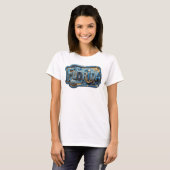 T-shirt Tee-shirt Modern Gold FLORIDA Statement v2 (Devant entier)