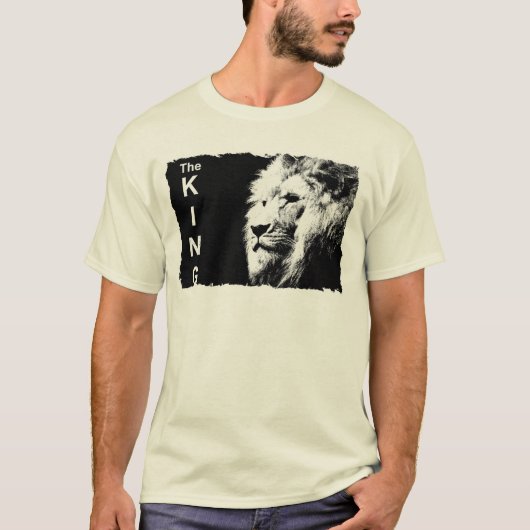 T-shirt Tee - shirt moderne Lion face Modèle (Devant)