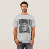 T-shirt Tee - shirt moderne Lion Face Pop Art Modèle (Devant entier)