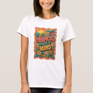 T-shirt Tee-shirt Moderne Orange ÉTAT D'ESPRIT TROPICAL Sl