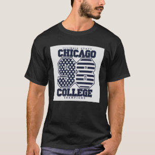 T-shirt Tee-shirt Navy Chicago Stars Stripes