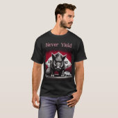 T-shirt Tee-shirt Never Yield Razorbacks (Devant entier)