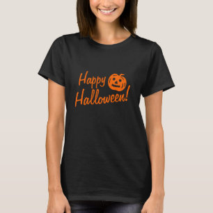 T-shirt Tee - shirt noir de Halloween pour la tête de