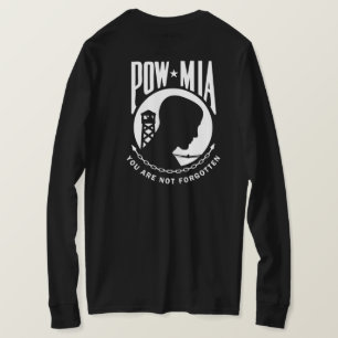 T-shirt Tee - shirt noir POW MIA Mens