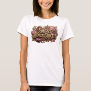 T-shirt Tee-shirt orange dynamique SASSY DEPUIS LA NAISSAN