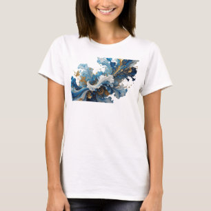 T-shirt Tee-shirt personnalisé ART ABSTRAIT Navy élégant