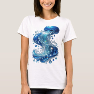 T-shirt Tee-shirt personnalisé Chic Blue WATER FLOW