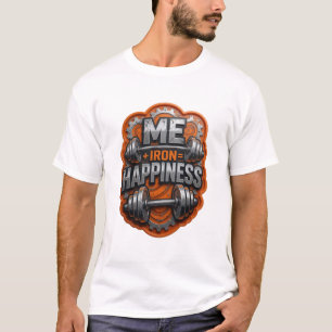 T-shirt Tee-shirt personnalisé ME IRON HAPPINESS Argent Mo