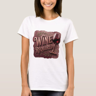 T-shirt Tee-shirt personnalisé vin requis or moderne